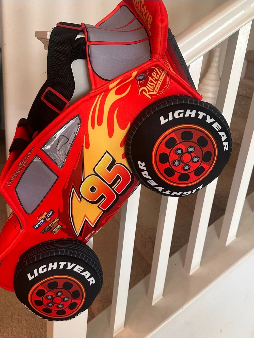 Disney Lightning McQueen Red and Yellow Kids Costume - Picture 2 of 6